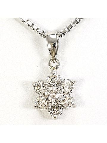 Unbranded PT900 Platinum / PT850 Necklace with 0.30ct Diamond, Certificate of Authenticity Included, Total Weight 5.3g, 46cm, Like New Condition (view 1)