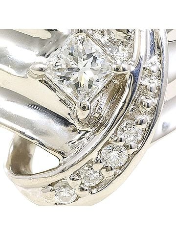 Unbranded PT900 Platinum Ring, 1 Diamond (0.20ct), with Certificate of Authenticity, Total Weight 8.3g, Like New Condition. (view 2)