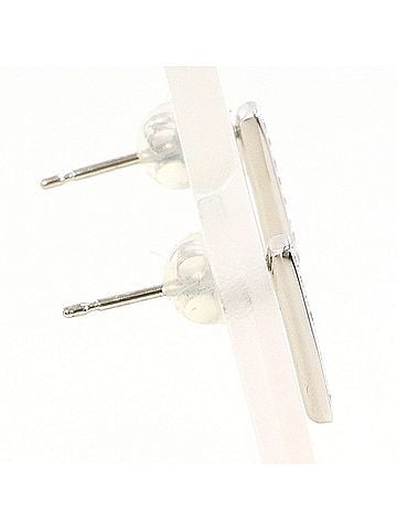 Unbranded PT900 Platinum Earrings with 0.03ct Diamonds, Total Weight 1.5g, Like New Condition. (view 2)