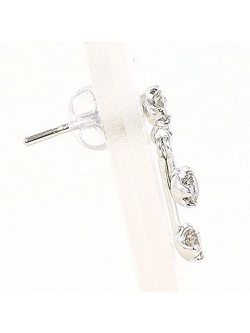Unbranded K14 14K WG White Gold Earring (Single Earring) with 0.15ct Diamond, Total Weight 0.2g, Like New Condition. (view 2)