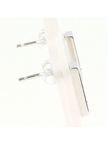 Unbranded K14 14K WG White Gold Earrings with 0.05ct Diamonds, Total Weight 0.8g, Like New Condition. (view 2)