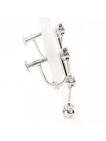 Unbranded K14 14K WG White Gold Earrings with 0.10ct Diamonds, Total Weight 1.6g, Like New Condition. (view 2)