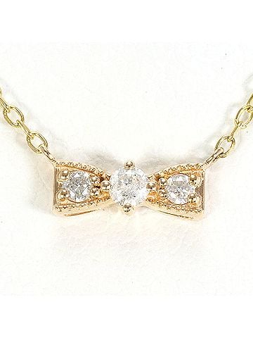 Unbranded K10 10K YG Yellow Gold Necklace with Diamond (no carat marking), Total Weight 0.9g, 40cm, Like New Condition. (view 1)