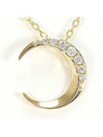 Unbranded K10 10K YG Yellow Gold Necklace with Diamond (no carat marking), Total Weight 1.1g, 40cm, Like New Condition. (view 1)