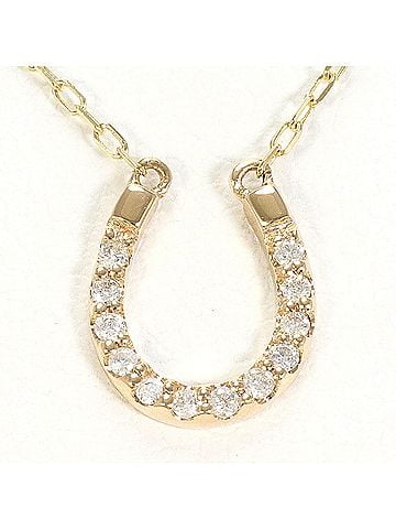 Unbranded K10 10K YG Yellow Gold Necklace with 0.06ct Diamond, Total Weight 0.8g, 40cm, Like New Condition (view 1)