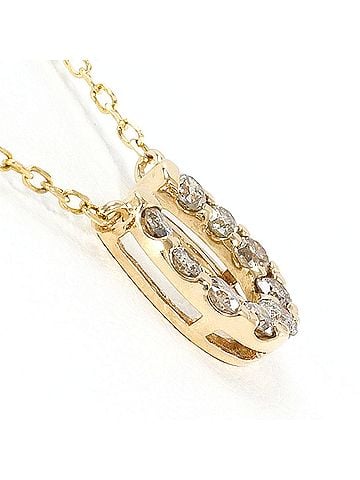 Unbranded K10 10K YG Yellow Gold Necklace with 0.20ct Diamond, Total Weight 1.0g, 41cm, Like New Condition (view 2)
