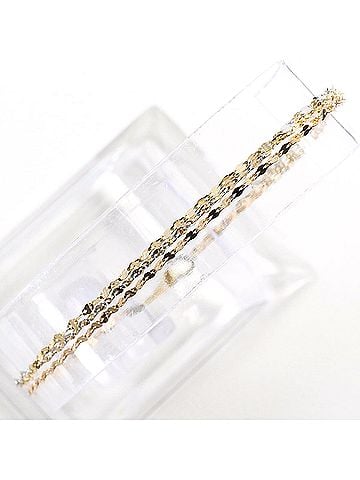 Unbranded K10 10K YG Yellow Gold Bracelet, Total Weight 0.8g, 17.5cm, Like New Condition. (view 1)