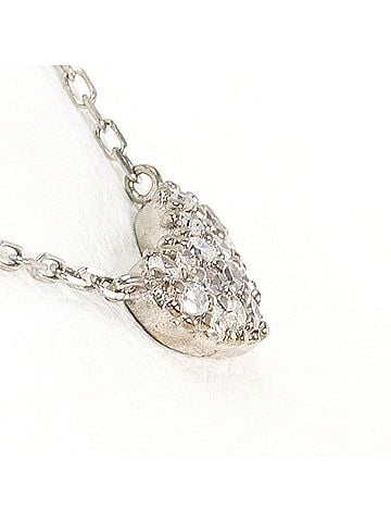 Unbranded K10 10K WG White Gold Necklace with 0.10ct Diamond, Total Weight 0.8g, 41cm, Like New Condition (view 2)