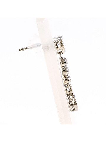 Unbranded K14 14K WG White Gold Earring (Single Earring) with 0.10ct Diamond, Total Weight 0.5g, Like New Condition. (view 2)