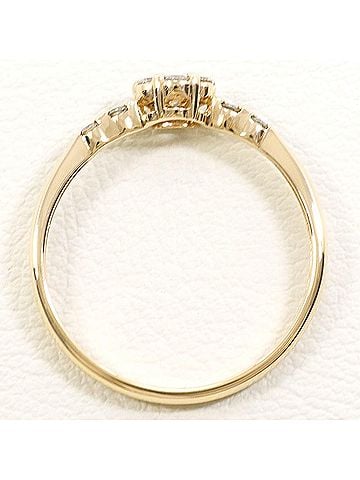 Unbranded K10 10K YG Yellow Gold Ring with 1 Diamond (0.20 ct), Total Weight 1.1g, Like New Condition. (view 2)