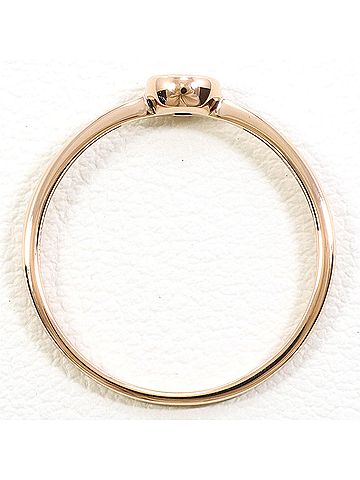 Unbranded K10 10K Pink Gold Ring with 1 Diamond (0.10 ct), Total Weight 0.9g, Like New Condition. (view 2)