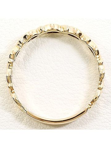 Unbranded K10 10K YG Yellow Gold Ring with 1 Diamond (no carat marking), Total Weight 2.4g, Like New Condition. (view 2)