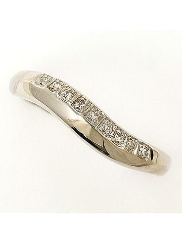Unbranded K10 10K WG White Gold Ring with 1 Diamond (no carat marking), Total Weight 2.2g, Like New Condition. (view 1)