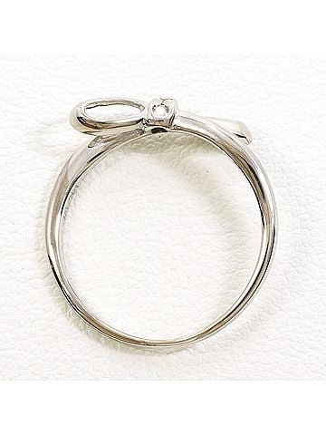 Unbranded K10 10K WG White Gold Ring with 0.01ct Diamond, Total Weight 1.3g, Like New Condition. (view 2)