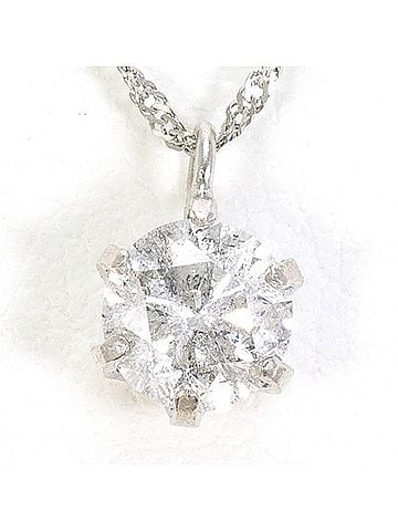 Unbranded PT999 PT850 Necklace with 0.45 carat diamond, total weight approx. 0.9g, 42cm, pre-owned, like new condition. (view 1)