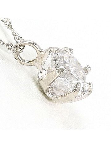 Unbranded PT999 PT850 Necklace with 0.45 carat diamond, total weight approx. 0.9g, 42cm, pre-owned, like new condition. (view 2)