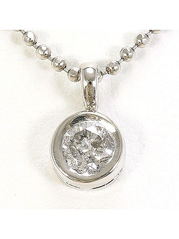 Unbranded PT900 Platinum PT850 Necklace with 0.40ct Diamond, Certificate of Authenticity, Total Weight Approx. 3.8g, 41cm, Used Jewelry, Like New Condition (view 1)