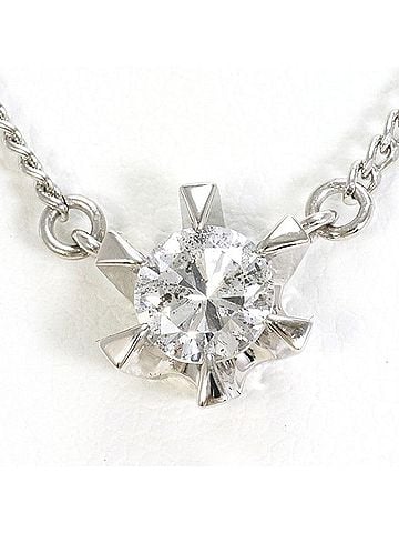 Unbranded PT850 Platinum Necklace with 0.50 Carat Diamond, Certificate of Authenticity, Total Weight Approx. 4.1g, 41cm, Jewelry, Used, Like New Condition (view 1)