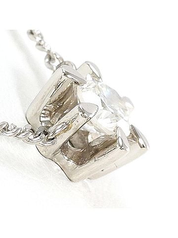 Unbranded PT PT850 Necklace with 0.34 carat diamond (SI2 clarity), Certificate of Authenticity, Total Weight Approx. 3.6g, 41cm, Jewelry, Used, Like New Condition (view 2)
