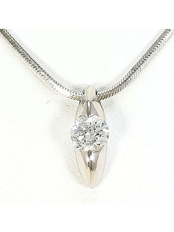 Unbranded PT900 Platinum PT850 Necklace with 0.30ct Diamond, Certificate of Authenticity, Total Weight Approx. 6.0g, 45cm, Jewelry, Used, Like New Condition (view 1)