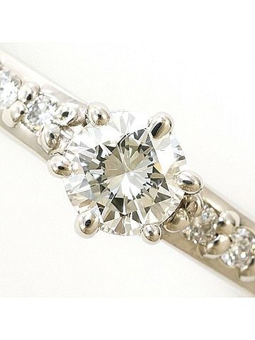 Unbranded PT900 Platinum Ring with Diamonds (0.20 and 0.06 VS1 clarity), Certificate of Authenticity, Total Weight Approx. 3.1g, Pre-owned/Like New Condition. (view 2)