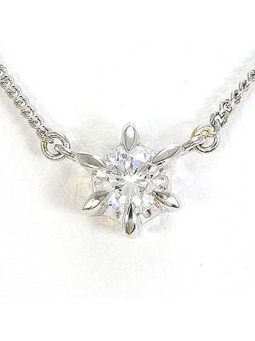 Unbranded PT900 Platinum PT850 Necklace with 0.412ct Diamond (SI2 clarity), Certificate of Authenticity, Total Weight Approx. 4.3g, 41cm, Used/Like New Condition. (view 1)