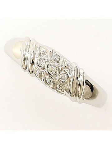 Unbranded PT850 Platinum Ring, 1 Diamond (0.05 carat), Total Weight Approx. 2.8g, Used Jewelry, Like New Condition (view 1)