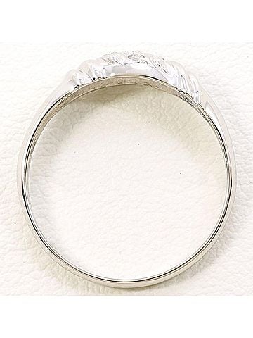 Unbranded PT850 Platinum Ring, 1 Diamond (0.05 carat), Total Weight Approx. 2.8g, Used Jewelry, Like New Condition (view 2)
