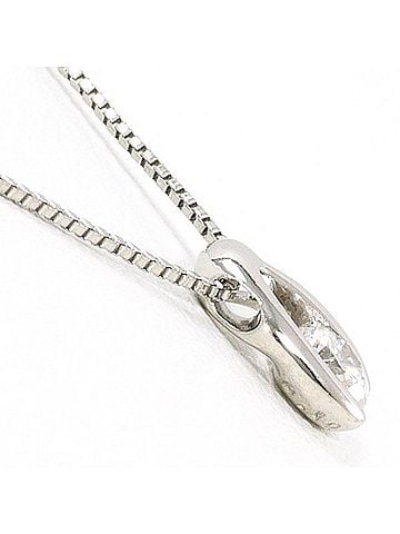 Unbranded PT900 Platinum PT850 Necklace with 0.10ct Diamond, Total Weight Approx. 1.5g, 45cm, Used/Like New Condition. (view 2)