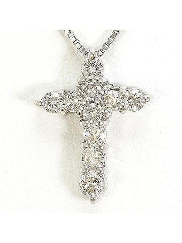 Unbranded PT900 Platinum PT850 Necklace with 0.30ct Diamond, Total Weight Approx. 2.6g, 40cm, Jewelry, Used, Like New Condition (view 1)