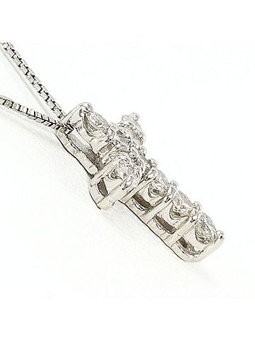 Unbranded PT900 Platinum PT850 Necklace with 0.30ct Diamond, Total Weight Approx. 2.6g, 40cm, Jewelry, Used, Like New Condition (view 2)