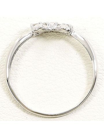 Unbranded PT900 Platinum Ring, 1 Diamond (0.12 carat), Total Weight Approx. 2.0g, Used Jewelry, Like New Condition (view 2)