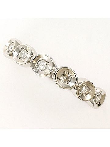 Unbranded PT900 Platinum Ring, 1 Diamond (0.15 carat), Total Weight Approx. 2.9g, Used Jewelry, Like New Condition (view 1)