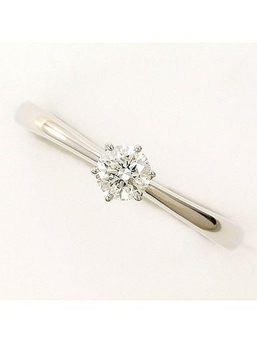 Unbranded PT900 Platinum Ring with 0.15 Carat Diamond, Total Weight Approx. 1.8g, Used Jewelry, Like New Condition (view 1)