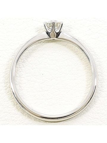 Unbranded PT900 Platinum Ring with 0.15 Carat Diamond, Total Weight Approx. 1.8g, Used Jewelry, Like New Condition (view 2)