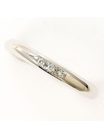 Unbranded PT900 Platinum Ring with 0.024 Carat Diamond, Total Weight Approx. 3.3g, Used Jewelry, Like New Condition (view 1)