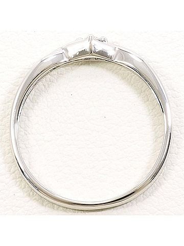 Unbranded PT900 Platinum Ring with 0.06 Carat Diamond, Total Weight Approx. 2.0g, Used Jewelry, Like New Condition (view 2)