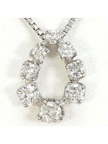 Unbranded PT900 Platinum PT850 Necklace with 0.30ct Diamond, Total Weight Approx. 2.9g, 41cm, Jewelry, Used, Like New Condition (view 1)