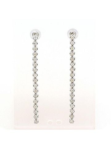 Unbranded K14 14K WG White Gold Earrings with 0.22mm Diamonds x 2, Total Weight Approx. 1.5g, Jewelry, Used, Like New (view 1)