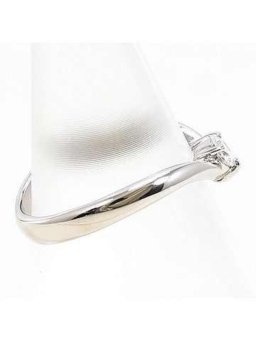 Unbranded PT900 Platinum Ring with Diamond, Total Weight Approx. 1.6g, Used Jewelry, Like New Condition (view 2)