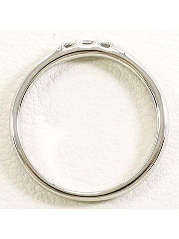 Unbranded PT900 Platinum Ring with 0.09 Carat Diamond, Total Weight Approx. 2.8g, Used Jewelry, Like New Condition (view 2)