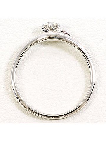 Unbranded PT900 Platinum Ring, Diamond 0.158g, Pink 0.02g, Total Weight Approx. 2.0g, Jewelry, Used, Like New Condition (view 2)
