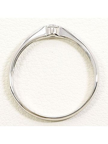 Unbranded PT900 Platinum Ring, 1 Diamond (0.08 carat), Total Weight Approx. 1.9g, Used Jewelry, Like New Condition (view 2)