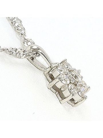 Unbranded PT900 Platinum PT850 Necklace with Diamonds, Total Weight Approx. 3.9g, 40cm, Jewelry, Used, Like New Condition (view 2)