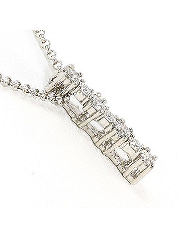 Unbranded PT900 Platinum PT850 Necklace with 0.18ct Diamond, Total Weight Approx. 2.4g, 40cm, Used/Like New Condition. (view 2)