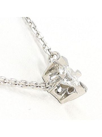 Unbranded PT PT850 Necklace with 0.16 carat diamond, total weight approx. 2.7g, 41cm, pre-owned, like new condition. (view 2)