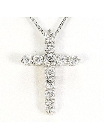 Unbranded PT900 Platinum PT850 Necklace with 0.29 Carat Diamond, Total Weight Approx. 2.7g, 45cm, Jewelry, Used, Like New Condition (view 1)