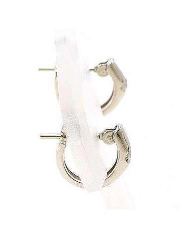 Unbranded PT900 Platinum Earrings with 0.06mm Diamonds (x2), Total Weight Approx. 1.5g, Used/Like New Condition. (view 2)