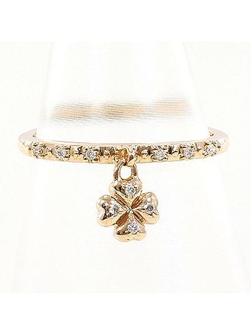Folli Follie Folli Follie K10PG Ring with 0.04 carat Diamond, Total Weight Approx. 1.1g, Used Jewelry, Like New Condition (view 1)