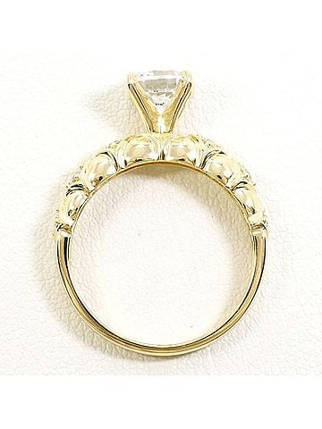 Unbranded 10K Yellow Gold Ring, 1 Zirconia Stone, Total Weight Approx. 2.8g, Jewelry, Used, Like New Condition (view 2)